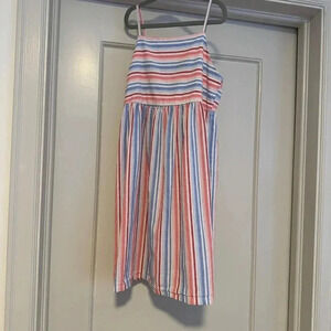 OshKosh red, white & blue stripe dress with back cutout detail size 12